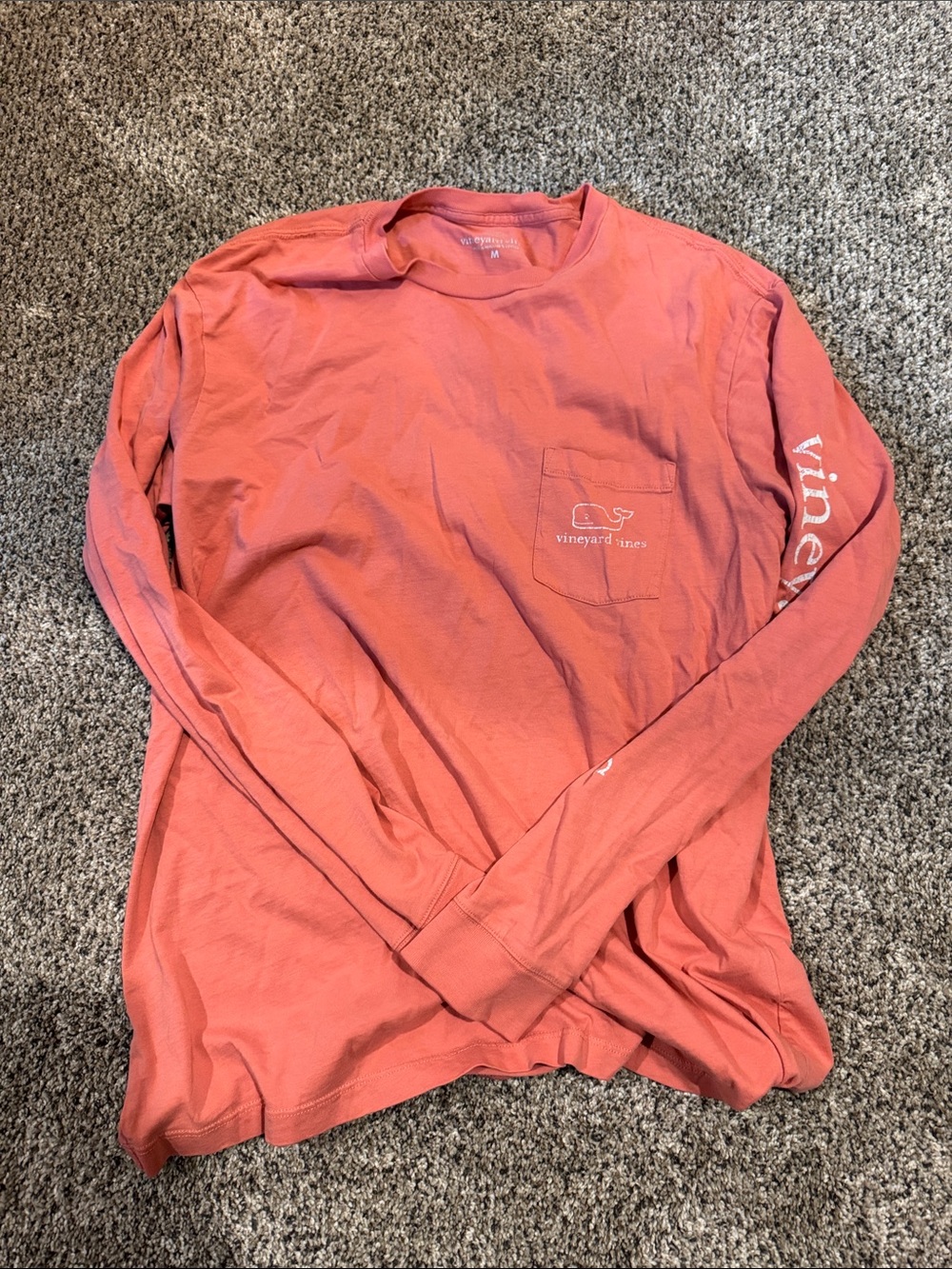 Vineyard Vines Men’s Long-Sleeve Pocket Tee - Coral Pink